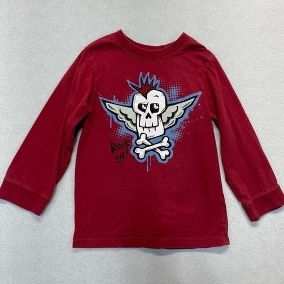 Place Skull Rock On Long Sleeve Graphic Design T-shirt Top Boy’s Size 4T - Picture 2 of 8